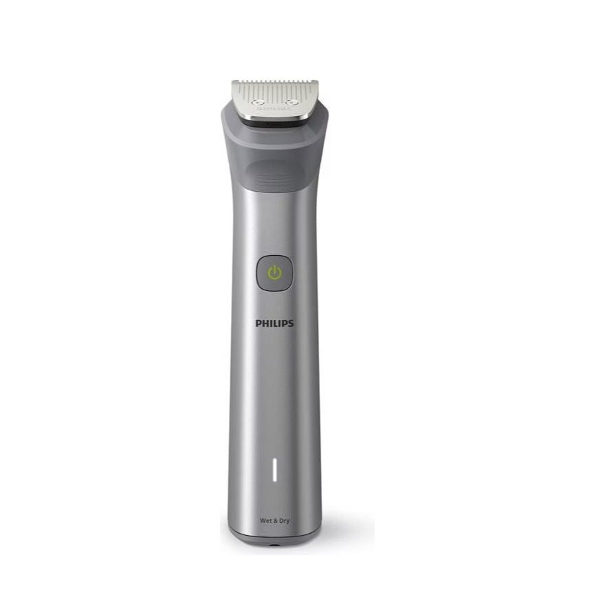 All-in-One Trimmer Series 5000 Multigroom Elektrischer Haarschneider Bart Trimmer Akku Rasierer mit 10 Aufsätzen (MG5920/15) - Silber