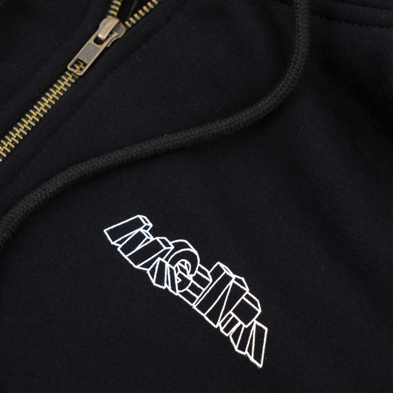 Sweat à capuche zippé Brutalista - Noir