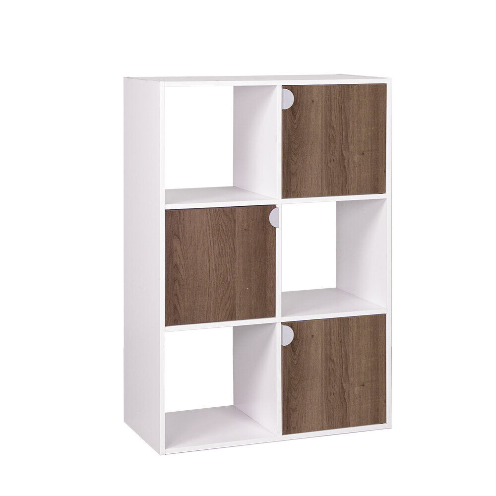 Étagère Adam MDF blanche 6 cubes 60xH90x29,5cm