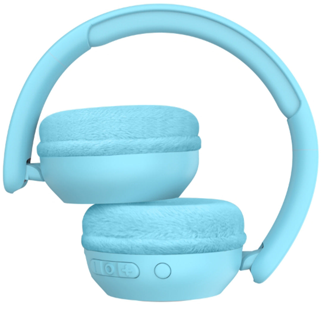 lalarma draadloze kinderkoptelefoon met licht - blauw