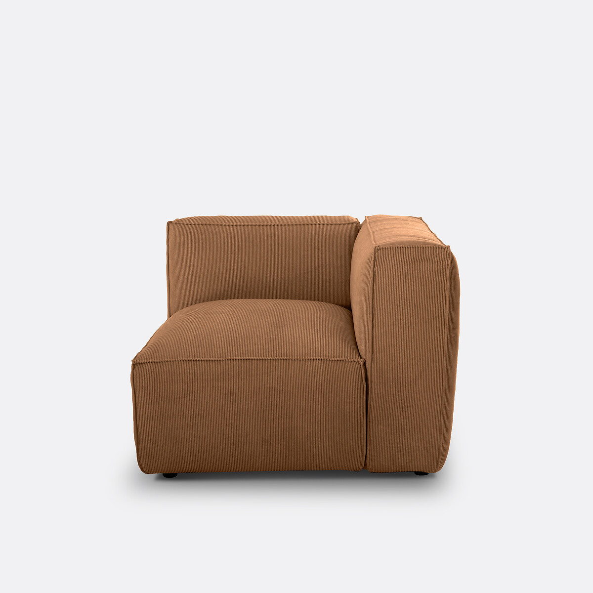 LA REDOUTE INTERIEURS<br>Canto modular de veludo canelado, Sete