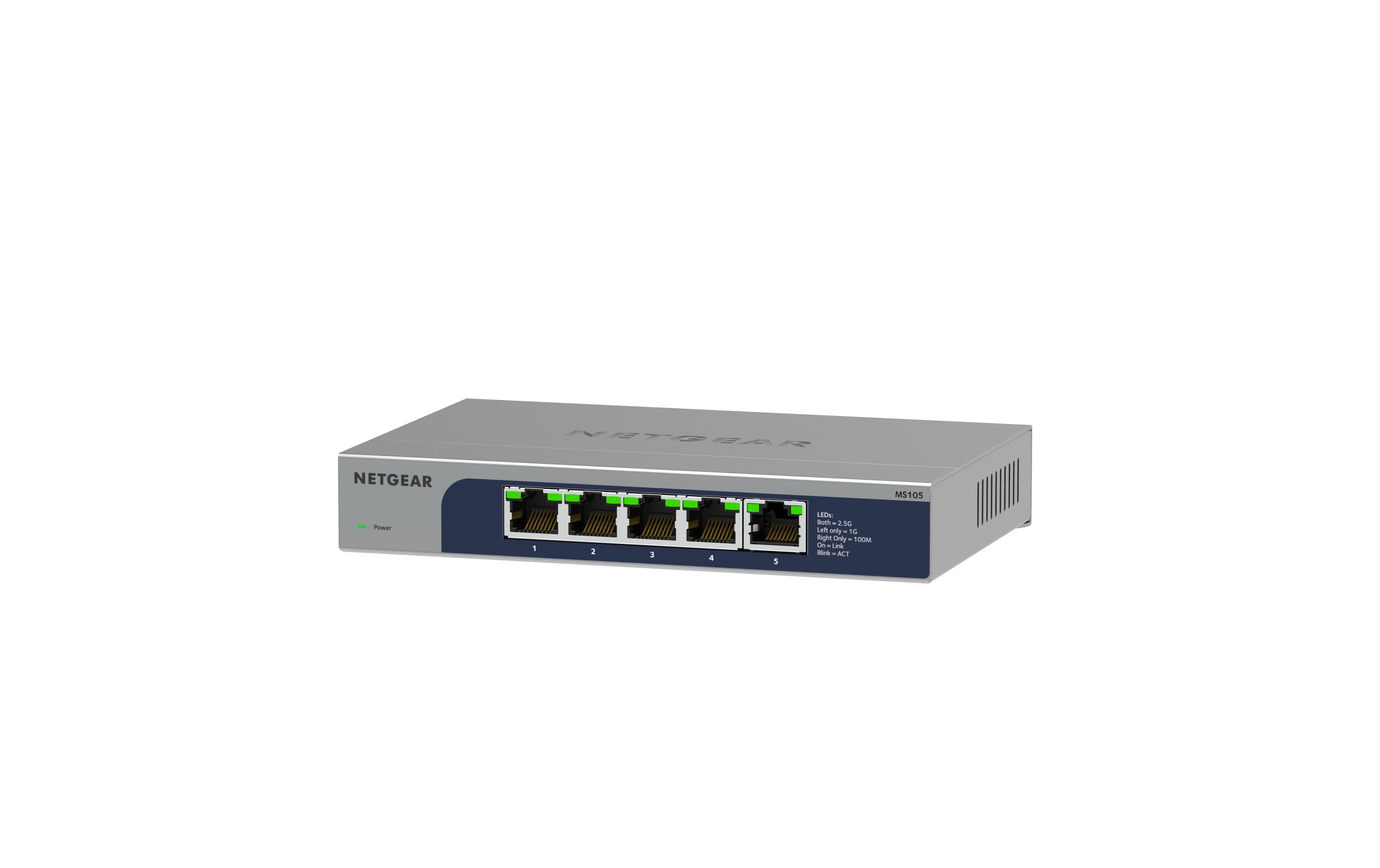 Switch MS105-100EUS 5 Port<br>5-Port Multi-Gigabit (2.5G) Ethernet Unmanaged Switch