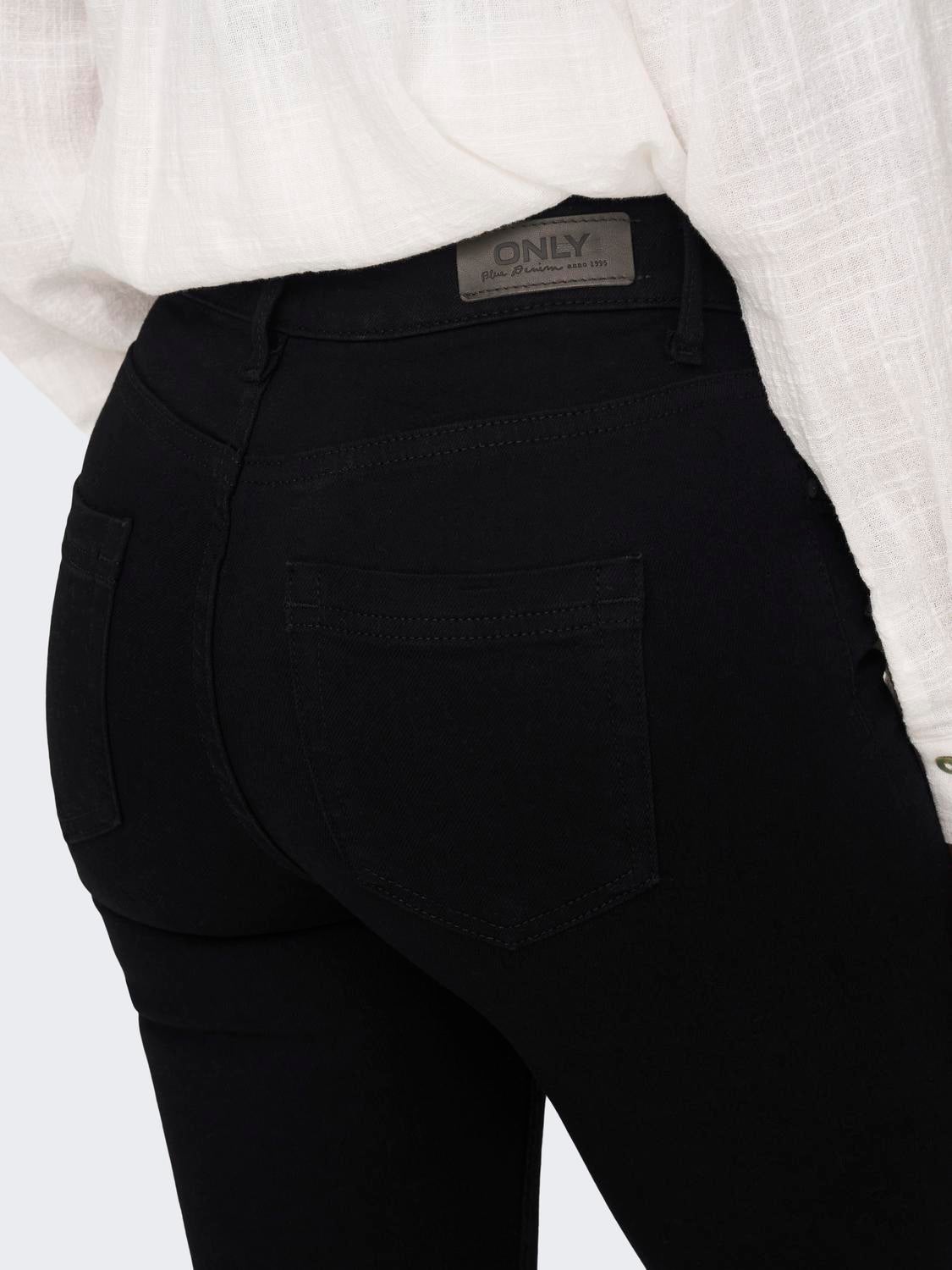 ONLBLUSH Mittlere Taille Skinny Fit Jeans Black Denim