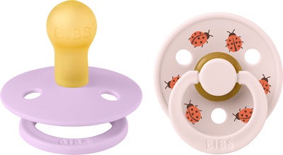 BIBS Studio Colour Ladybug Smokk 2-Pakk Lateks Str 1, Violet Sky