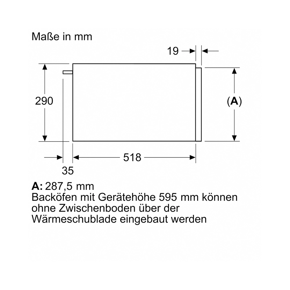 Siemens BI710D1B1 Einbau-Wärmeschublade
