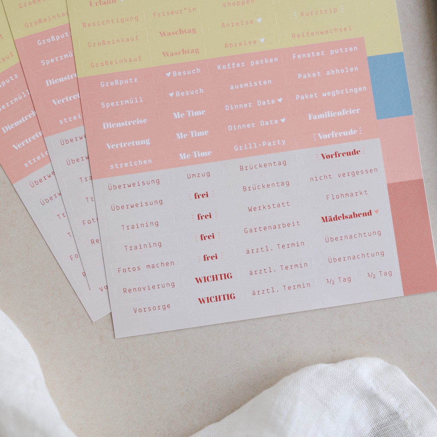 Sticker für Kalender 3er-Set „Gut geplant