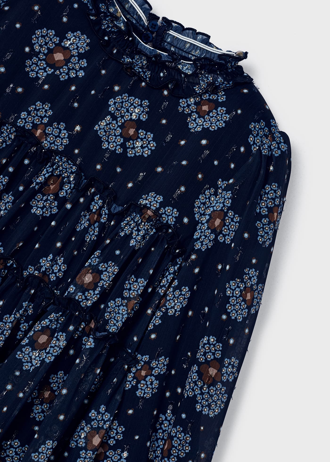 Vestido de chiffon estampado para meninas