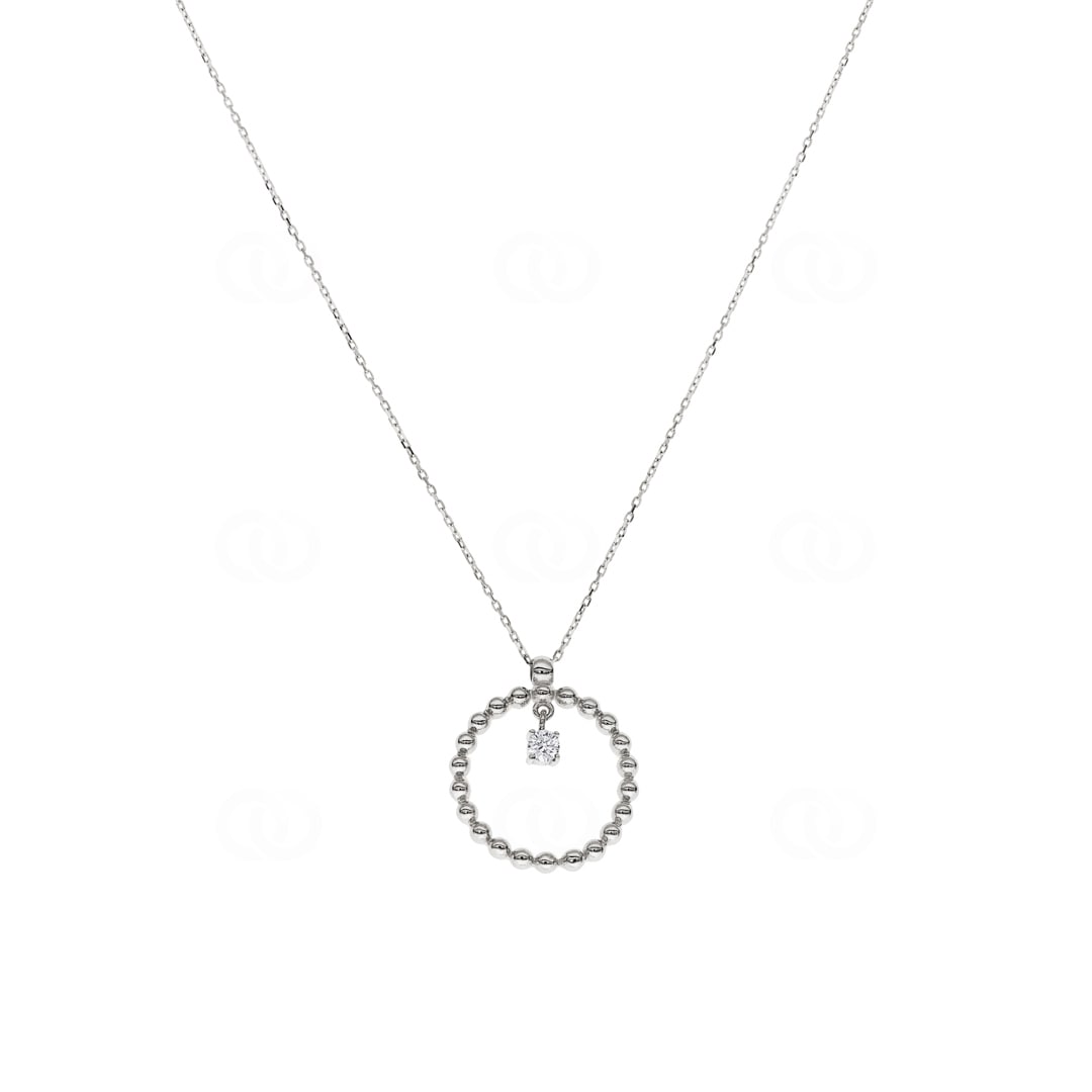 Collier mit Anhänger 750/18 K Gelbgold mit Diamant 0.09 ct H/si