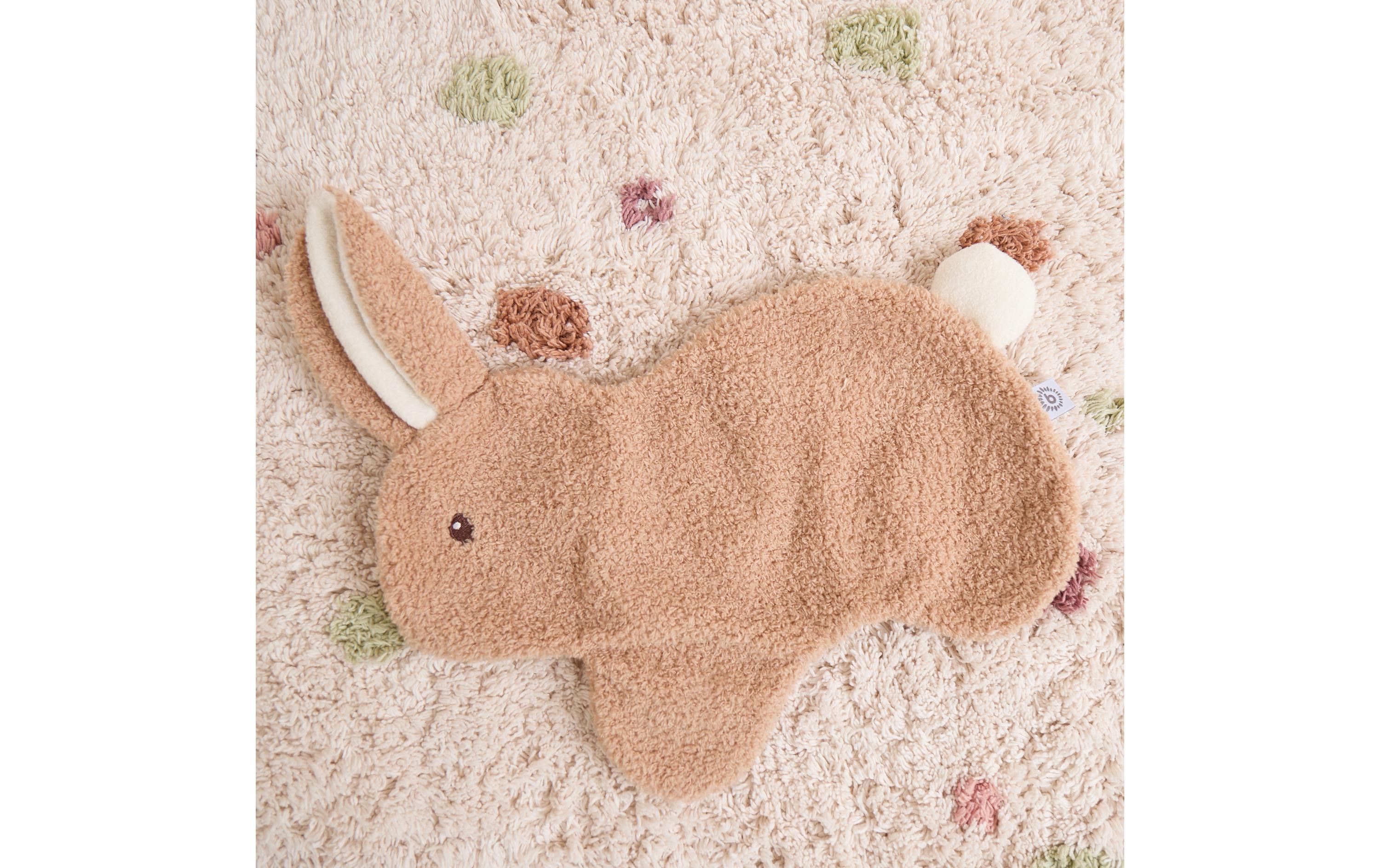 Schmusetuch Hase Fine BraunKuscheltuch mit süssem Hasenmotiv