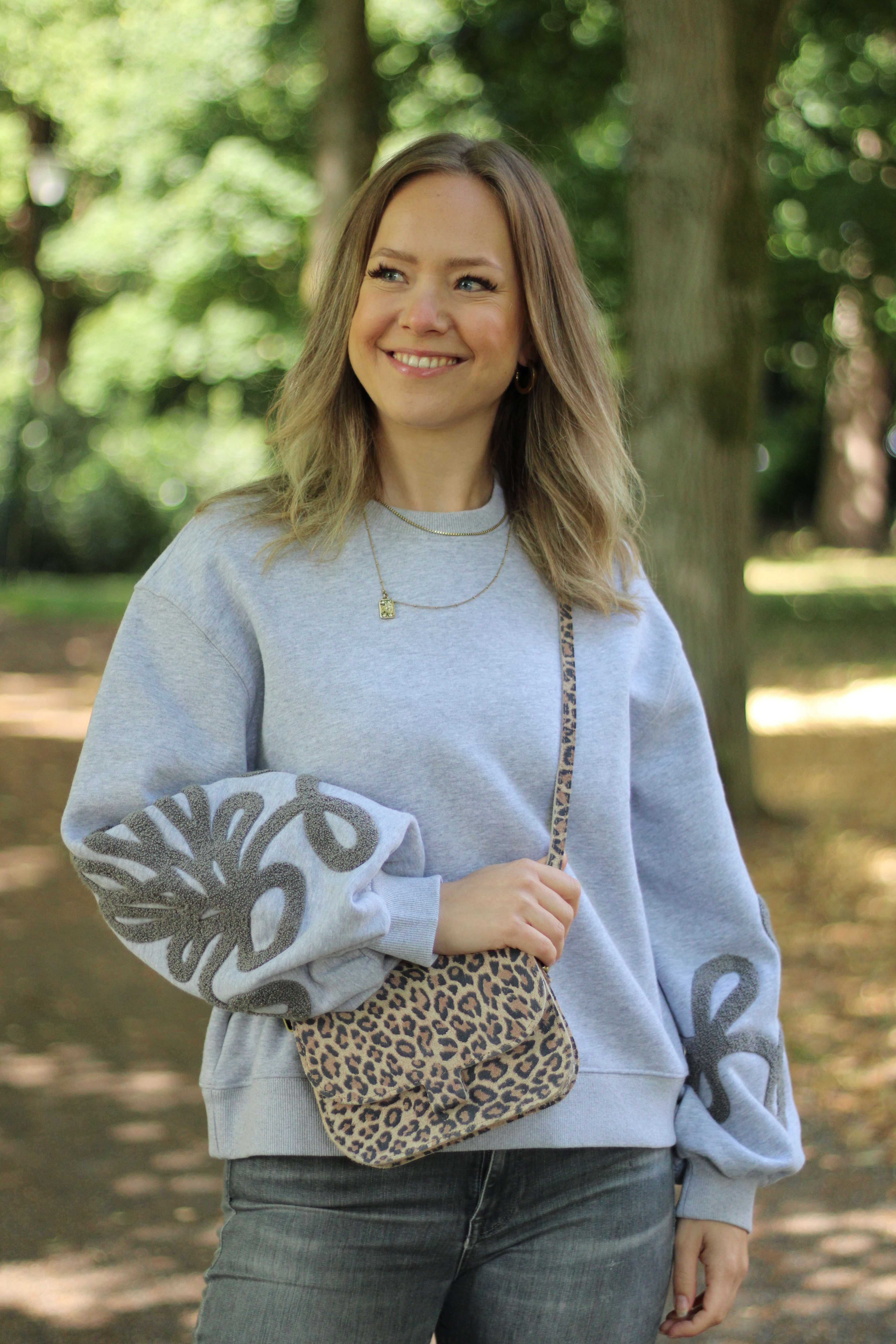 Rino & Pelle - Quincy Sweatshirt With Application - Grey Melange