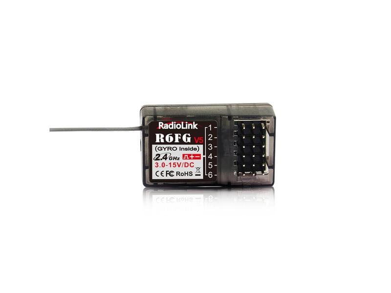 RadioLink Empfänger R6FG mit Gyro 6-Kanal 2.4 GHz FHSS (GFSK) Empfänger für RC-Autos