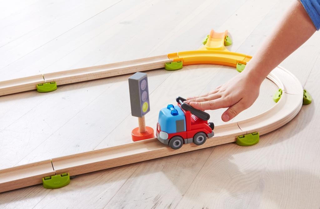 Fahrzeug KULLERBÜ – FEUERWEHR-LEITERWAGEN für Spielbahn