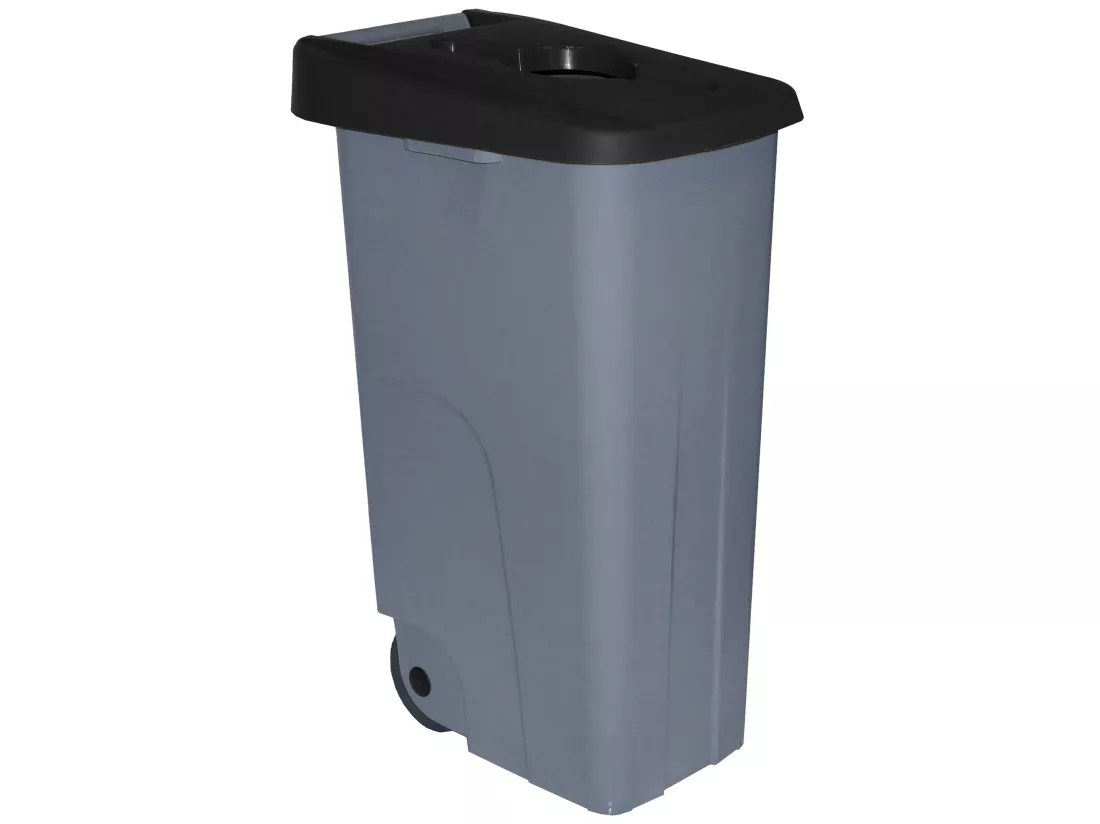 Recycler le cube à ordures 85 litres ouverts - noir 420x570x760 mm