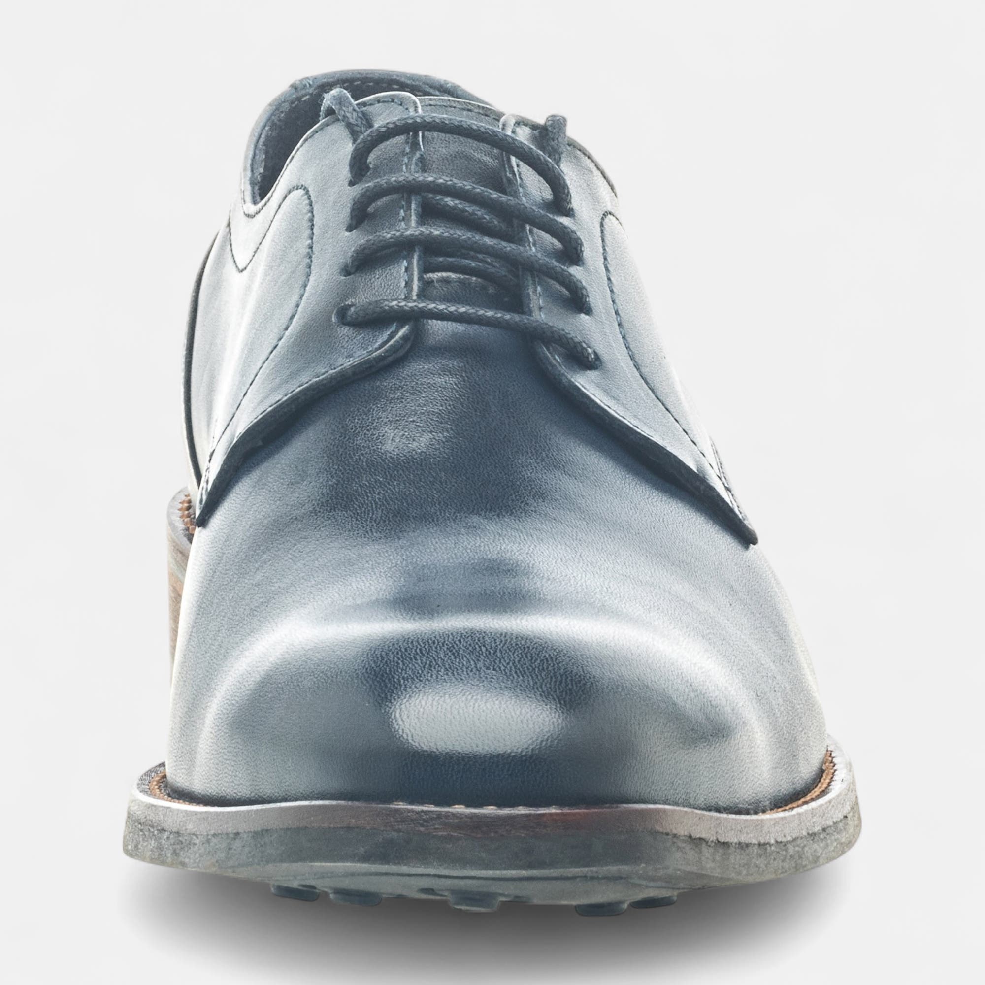 Chaussures habillées cousues Homme en cuir bleu marine