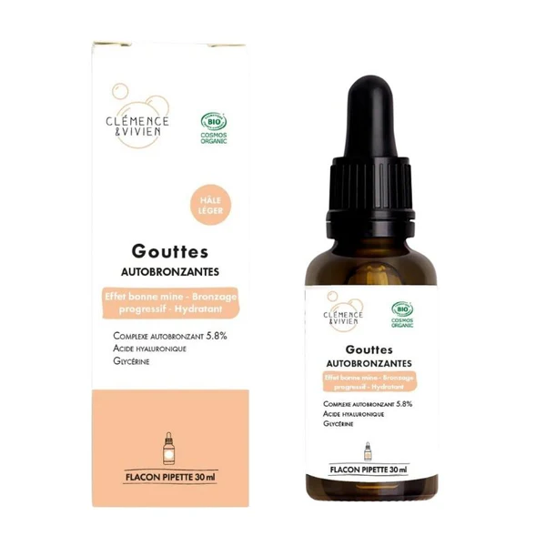 Clémence & vivien Gouttes Autobronzantes - Hâle léger 30 ml