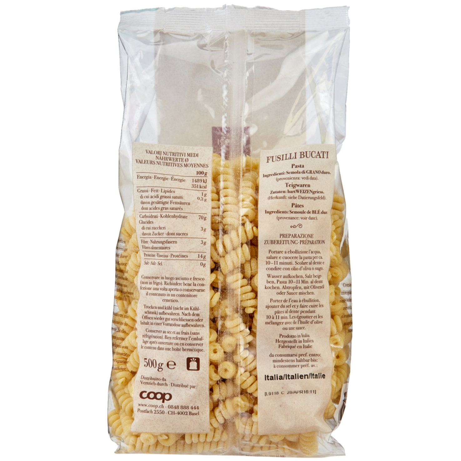Sapori d'Italia Fusilli Bucati