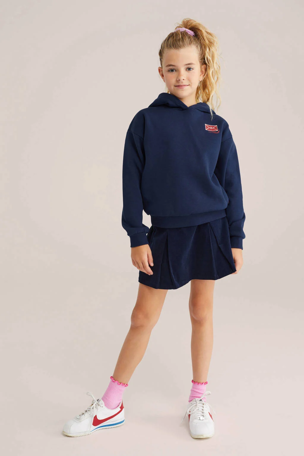 WE Fashion korte rok donkerblauw