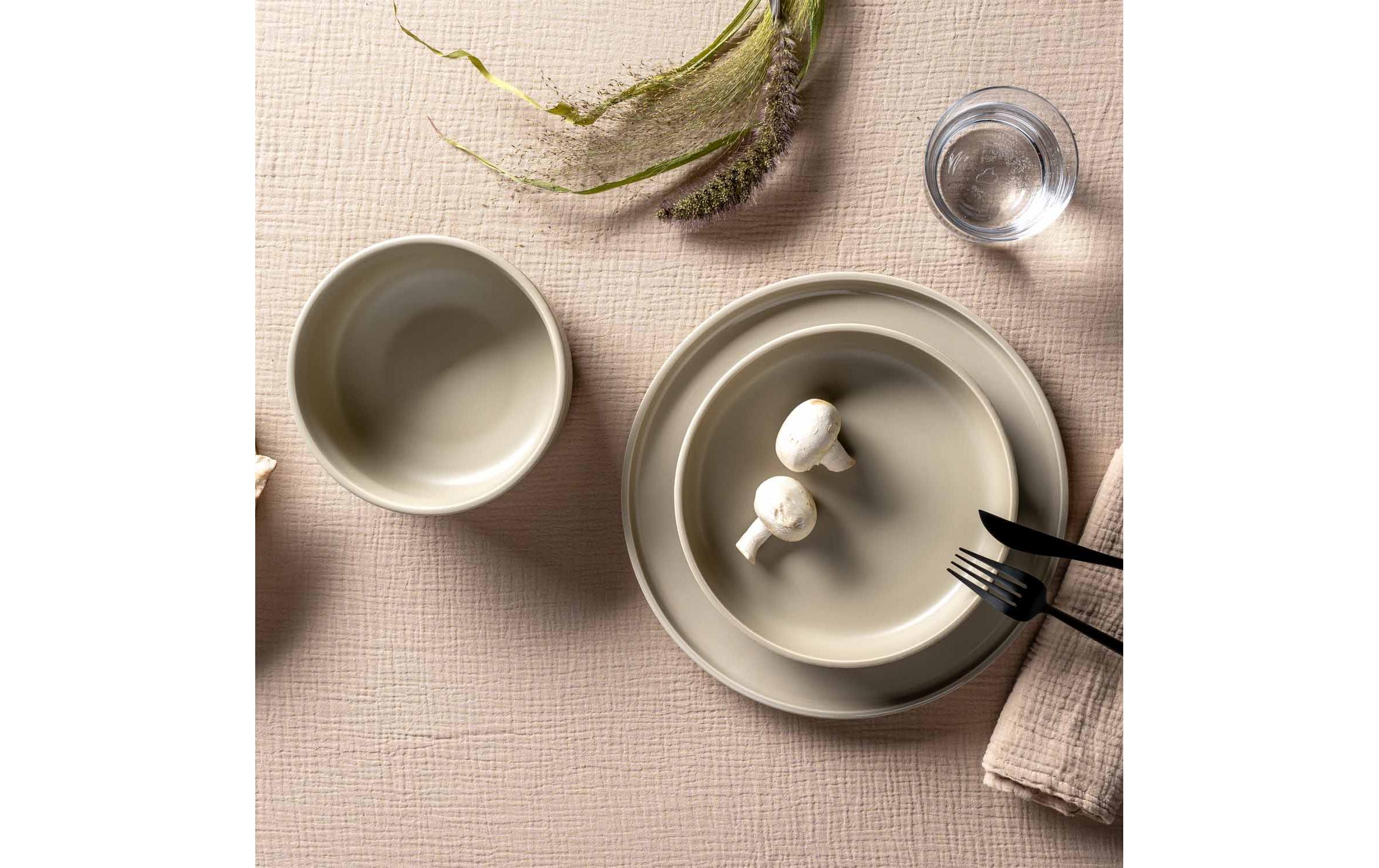 Speise-Service Roma 12-teilig, Beige<br>Geschirrset