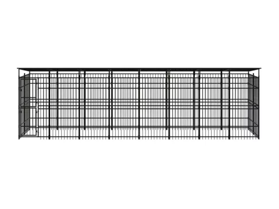Chenil cage enclos pac noire 768 x 192 x 200 cm 02_0041743
