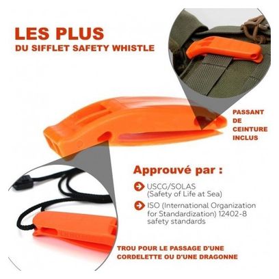 Sifflet de survie Safety Whistle Bushcraft BCB