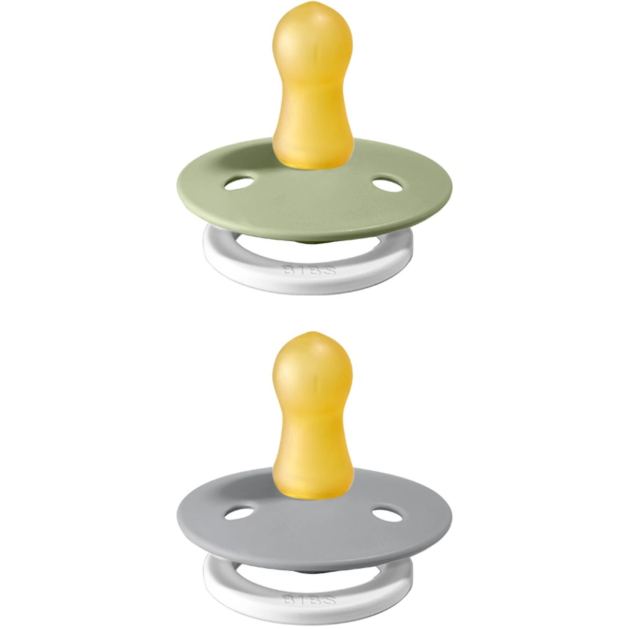 BIBS® Nachtschnuller Colour Sage  Cloud 0-6 Monate, 2 Stk.