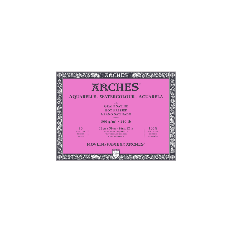 Arches Aquarellblock satiniert naturweiß, 100 % CO