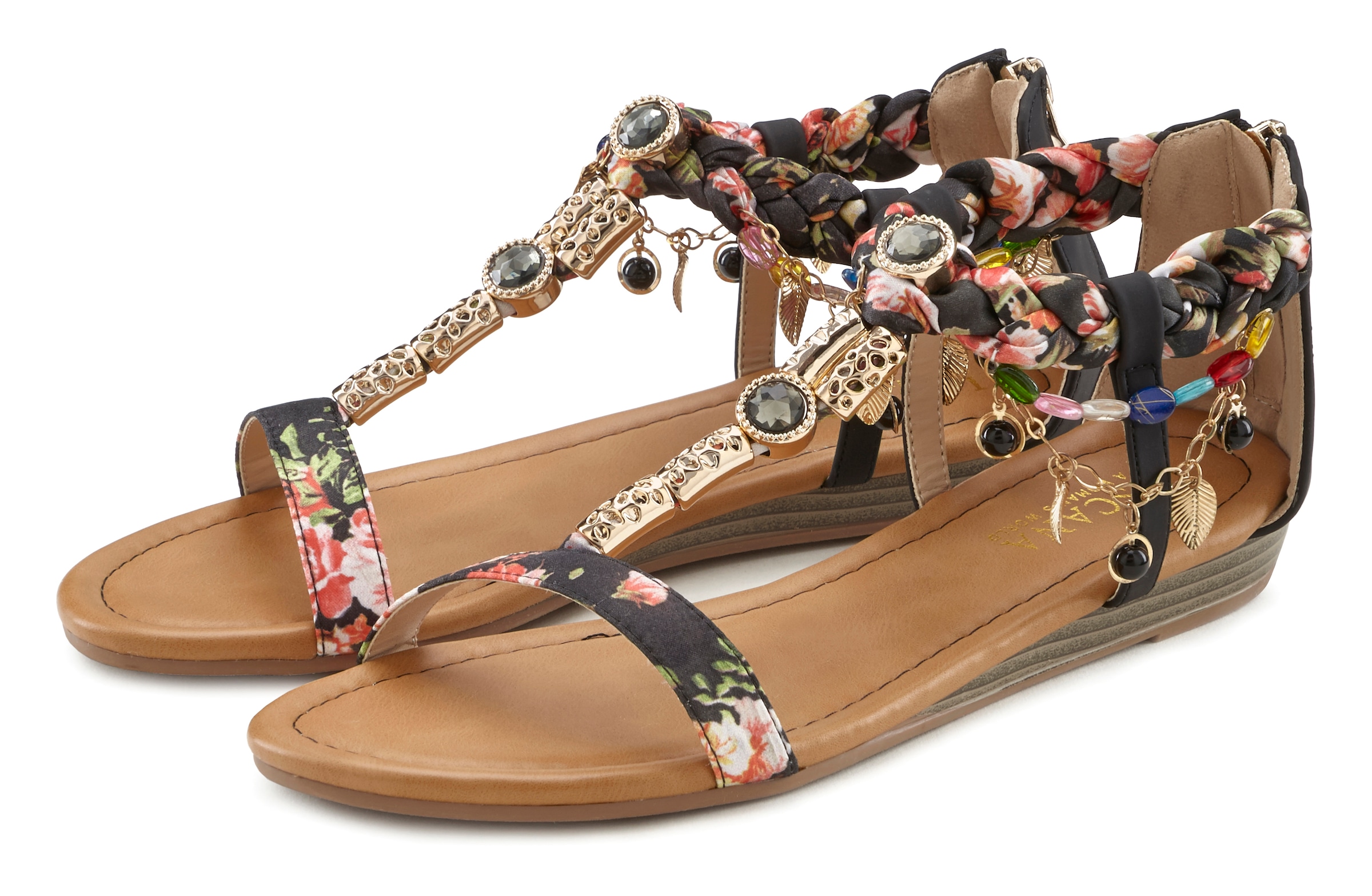 LASCANA Sandale »Sommerschuh«  Sandalette, Sommerschuh im Festival-Look VEGAN
