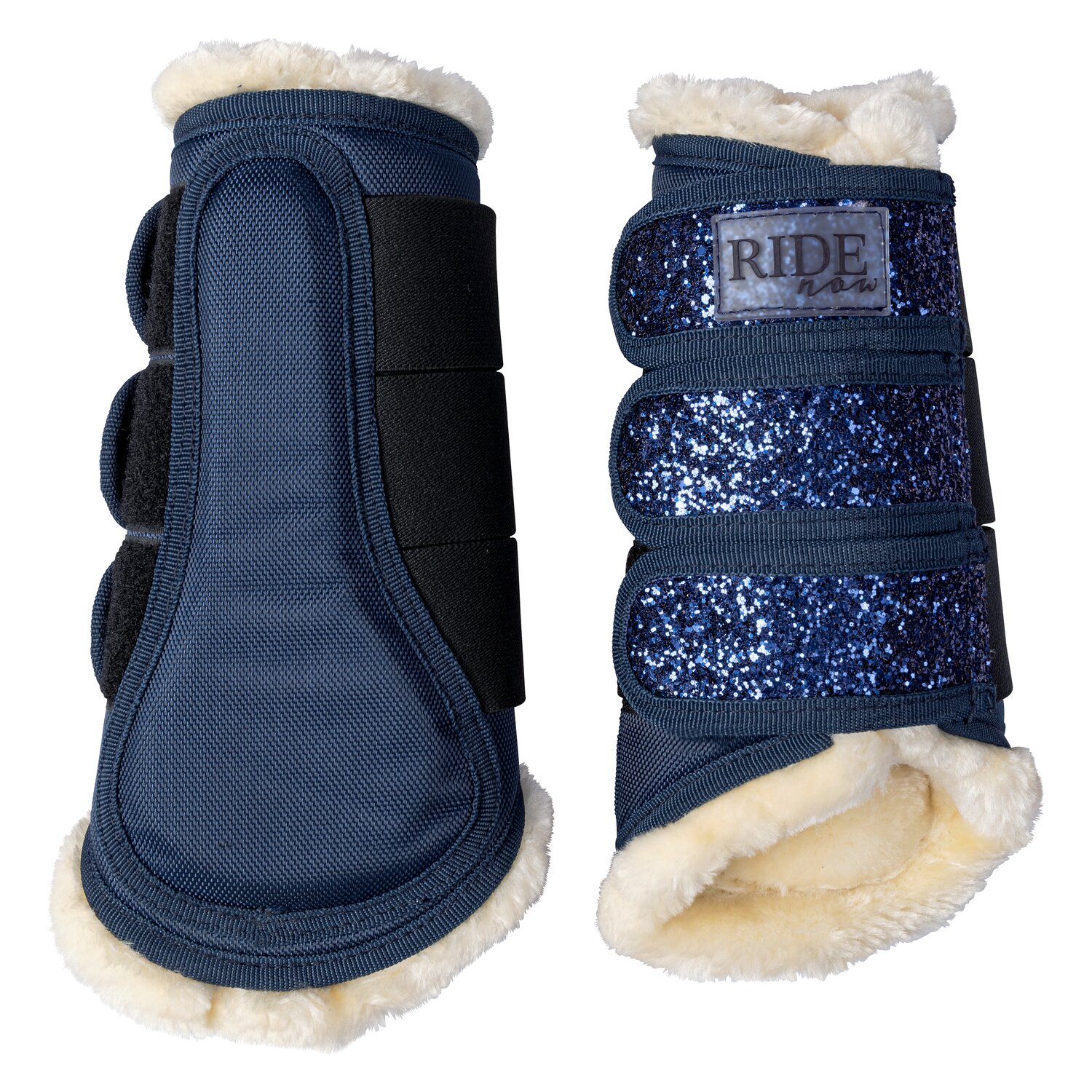 RIDE now Gamaschen FauxFur Glitzer - navy