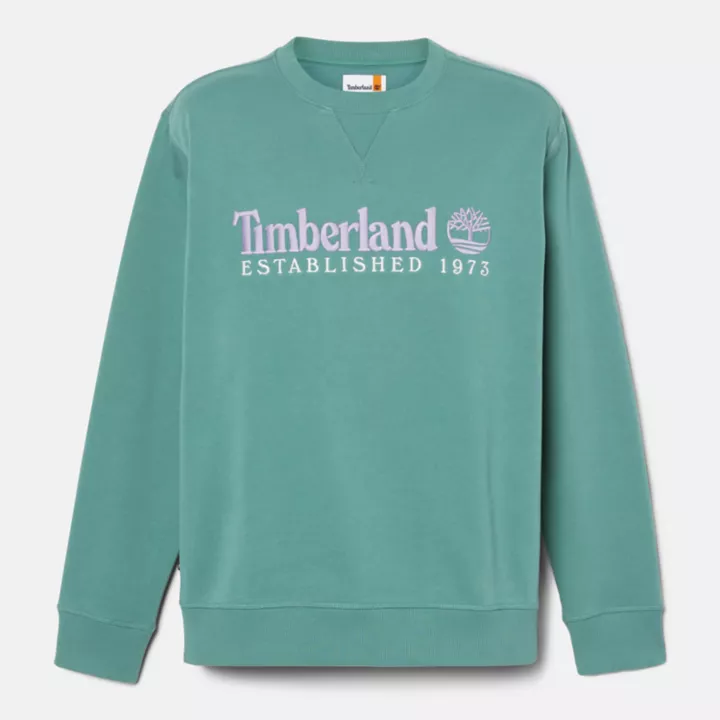 Sweat à col rond et logo Est. 1973 pour homme en bleu sarcelle