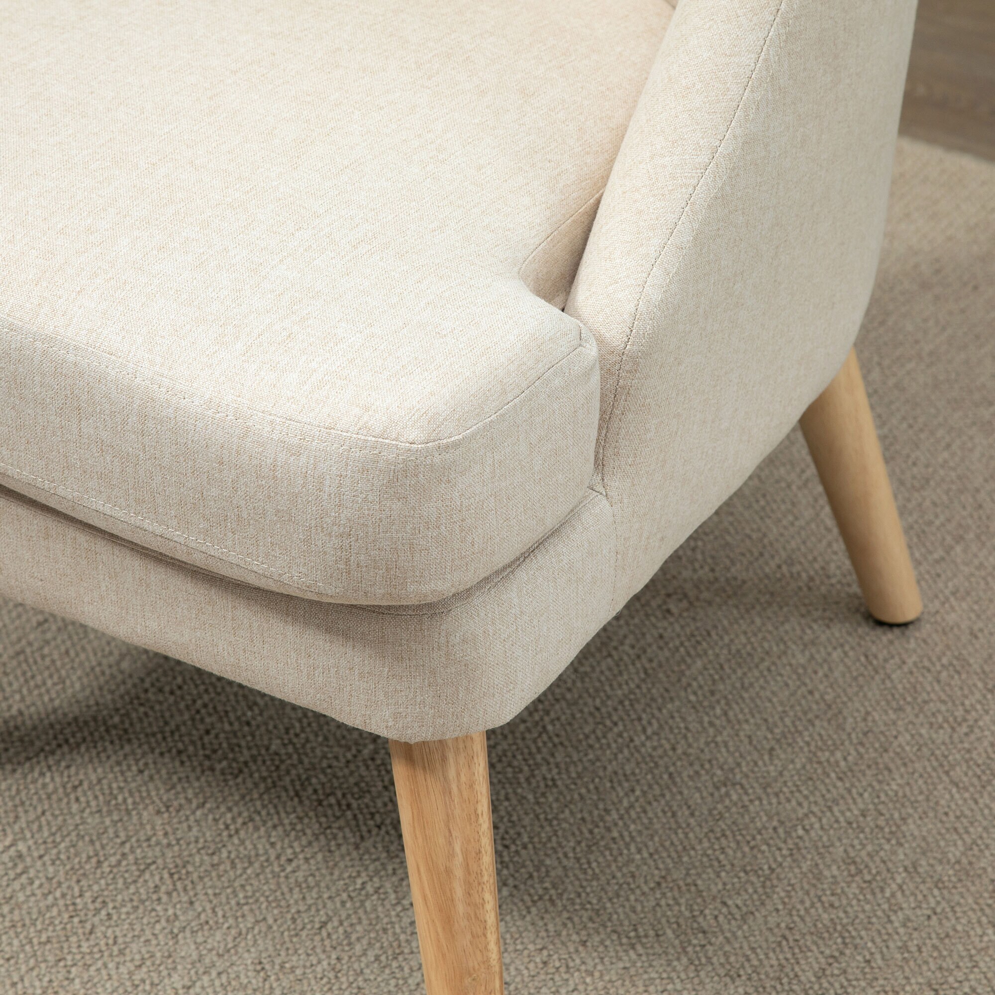 HOMCOM Esszimmerstuhl mit Polsterung gelb 69L x 63B x 79,5H cm