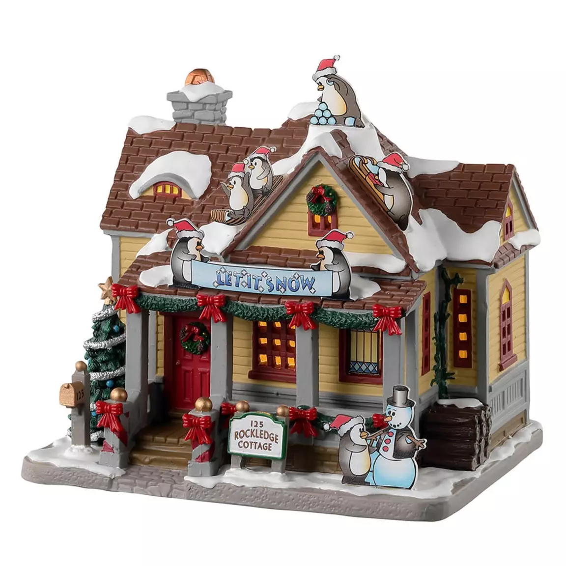 Village de Noël Lemax à piles lumineux Chalet Rockledge
