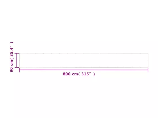 Écran de balcon crème 90x800 cm 100% polyester oxford