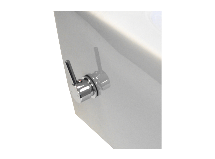 Sanicare Rondo randloos toilet wit glans met bidetsproeier- en kraan