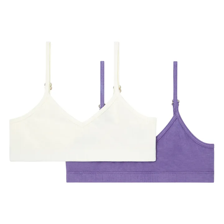 SMALLABLE BASICS Set 2 Brassières Coton Bio | Mauve