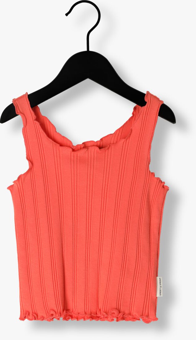 Sproet & Sprout koraal sproet & sprout top rib singlet top coral