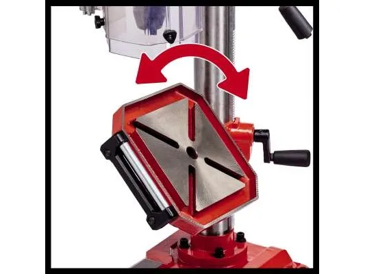 Einhell TE-BD 750 E, Søjleboremaskine, Nøglefri, B16, Knapper, Aluminium, Sort, Rød, 450 rpm