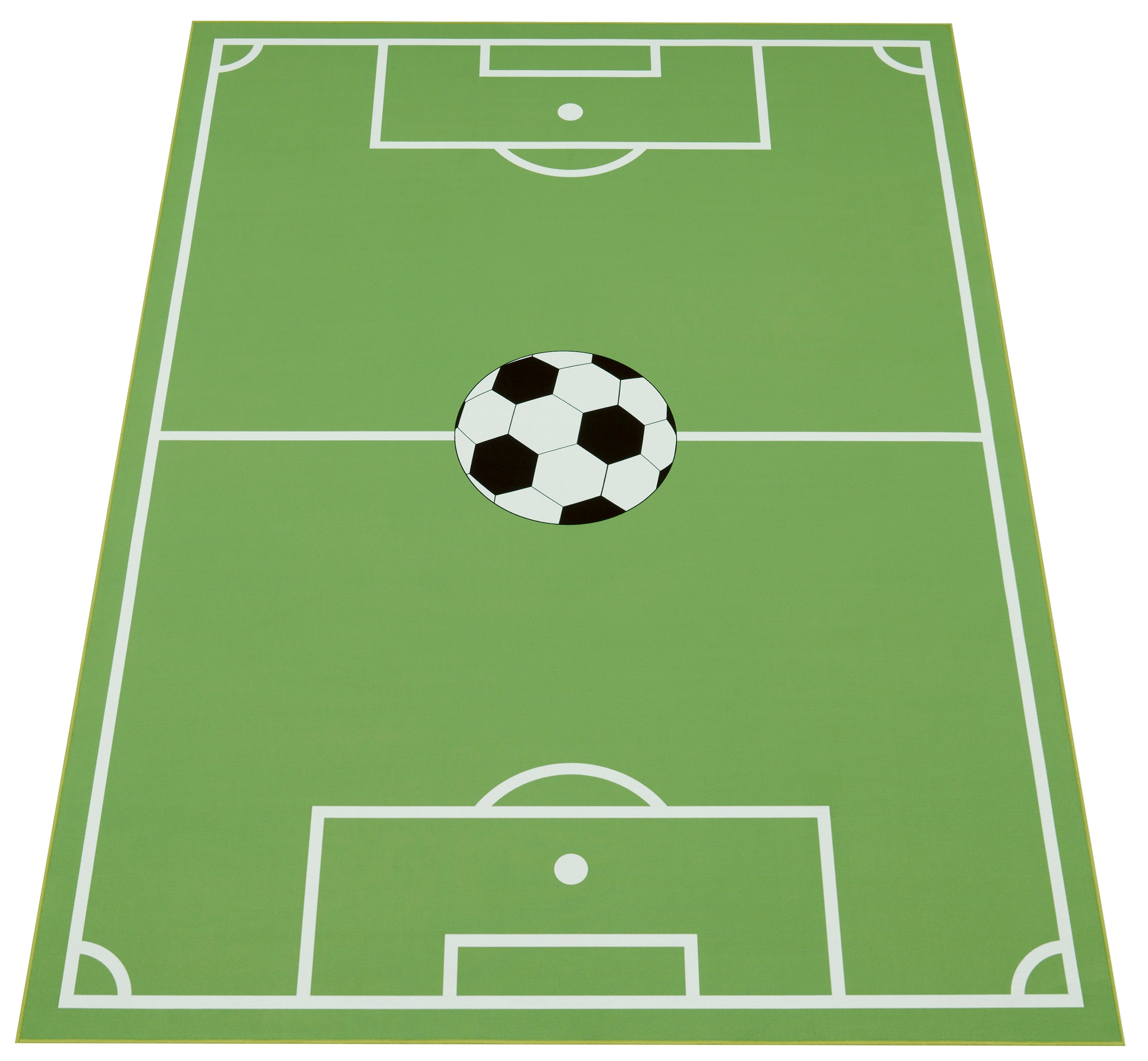 Paco Home Kinderteppich »Bino 568« rechteckig 4 mm Höhe Kurzflor, Spiel-Teppich, Motiv Fussballfeld, Kinderzimmer