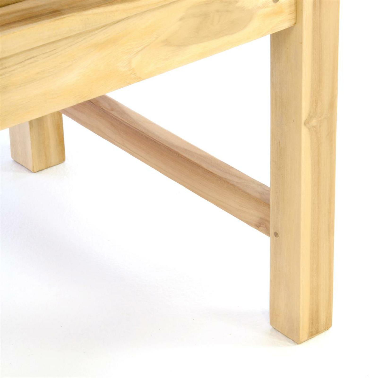VCM Gartenstuhl Gartensessel Landhaus Teak Holz unbehandelt stilvoll