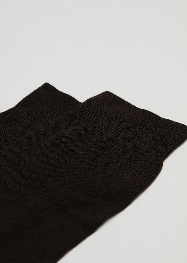 Meias masculinas de cano médio com cashmere
