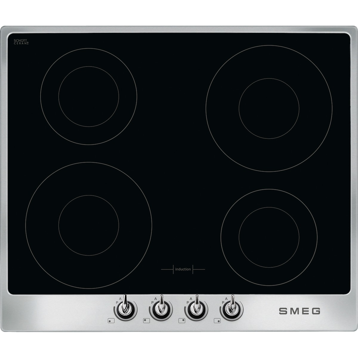 Smeg Victoria Aesthetic 60 cm induksjonstopp SI964XM (rustfritt stål)