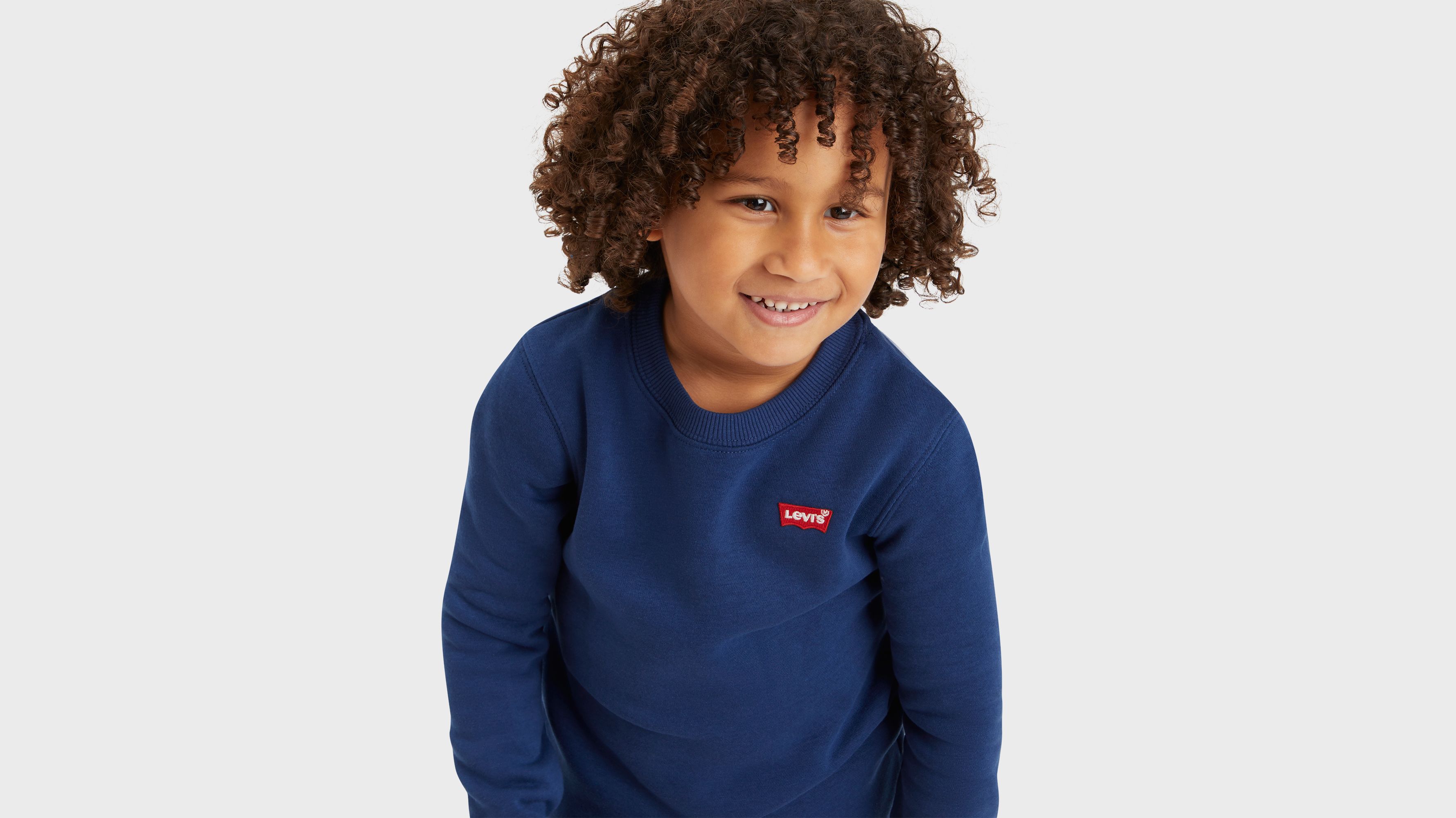 Sweat-shirt à col rond mini logo Enfant - Estate Blue - Bleu