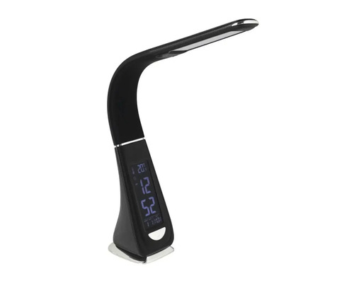 LED-kantoorlamp, dimbaar, 3,2 W, 300 lm, 5000 KH, 51 cm, Cognoli, lederlook, zwart