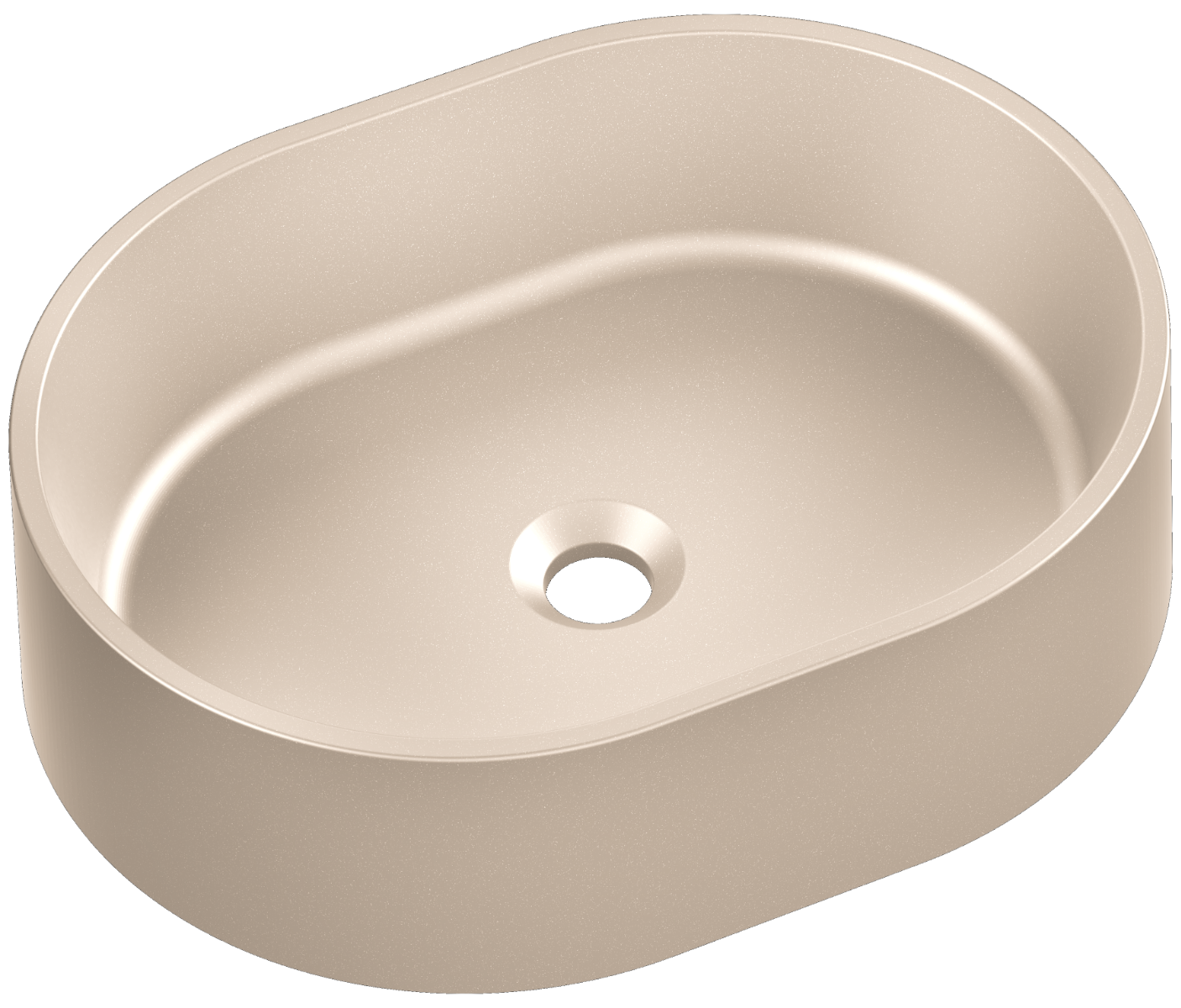 Kerra Olib wastafel 49x38x13.5cm caffe latte