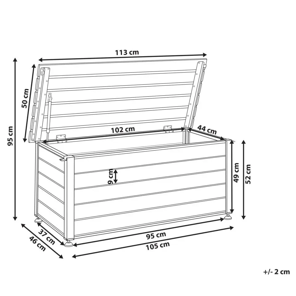 CAMPALTO - Kussenbox - Wit - 113 x 50 cm - Aluminium