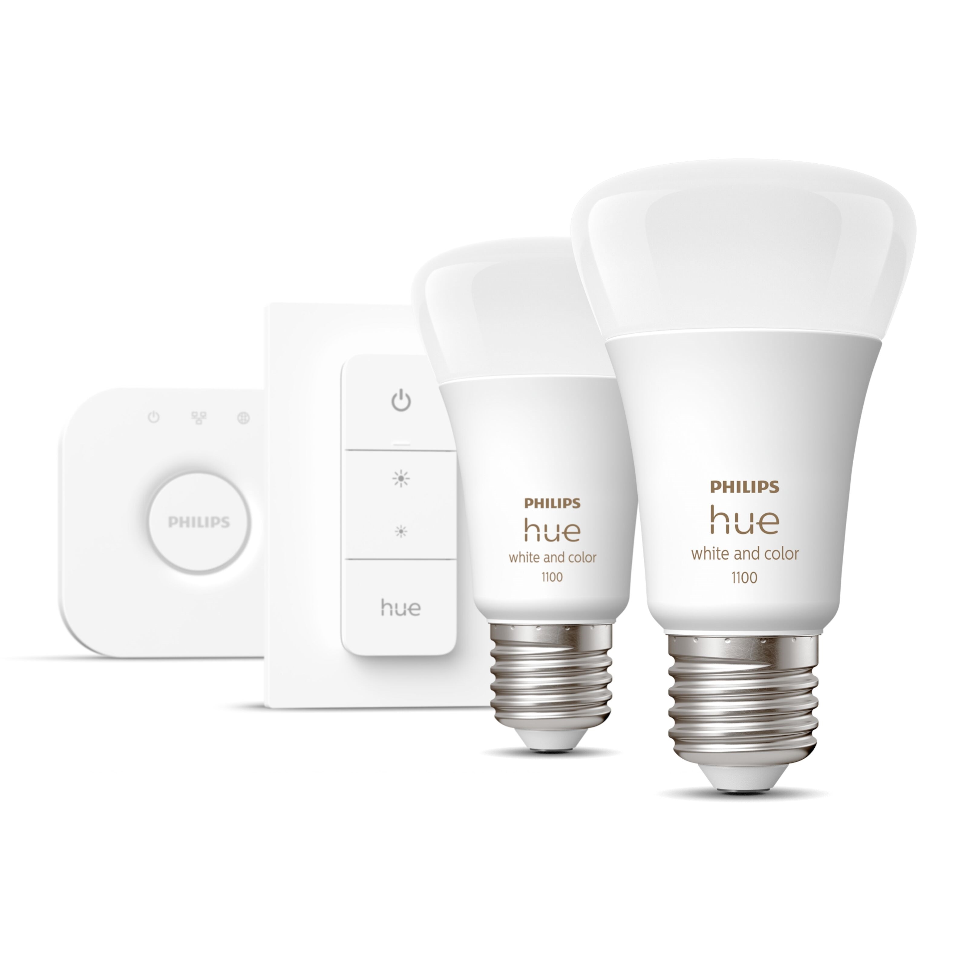 Philips Hue Color Ambiance Startpakke for smarte LED-pærer 2-pk.
