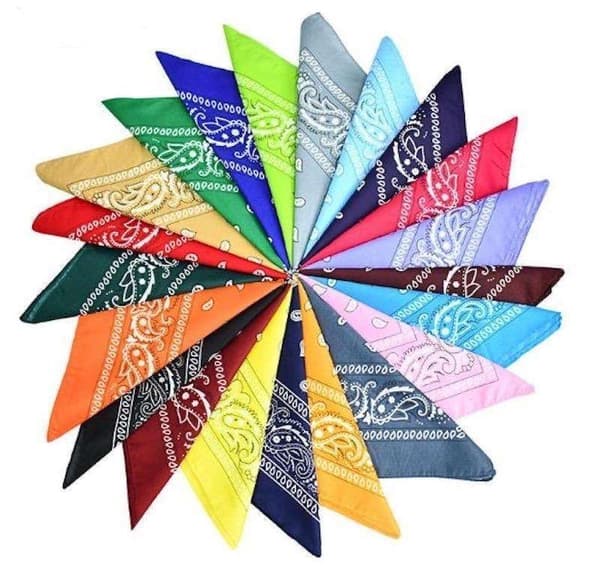 2-pakning Bandana Paisley mønster skjerf - Mix