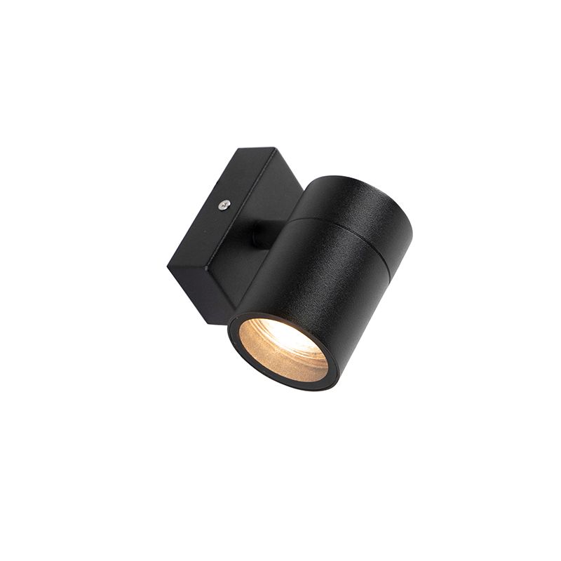 Set van 2 buitenwandlamp zwart RVS IP44 - Solo
