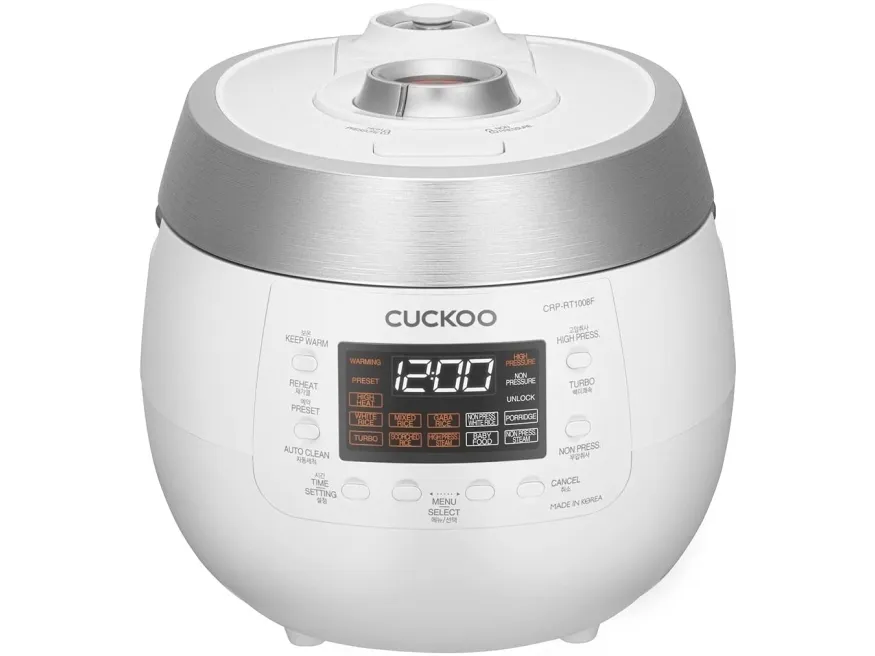 Cuckoo CRP-RT1008F, Hvid, 1,8 L, Aluminium, LED, Knapper, 1,2 m
