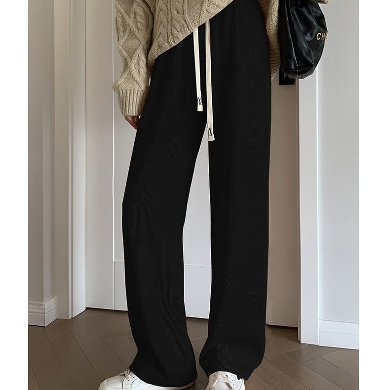 Monroll - Corduroy broek met trekkoord in de taille, losvallend