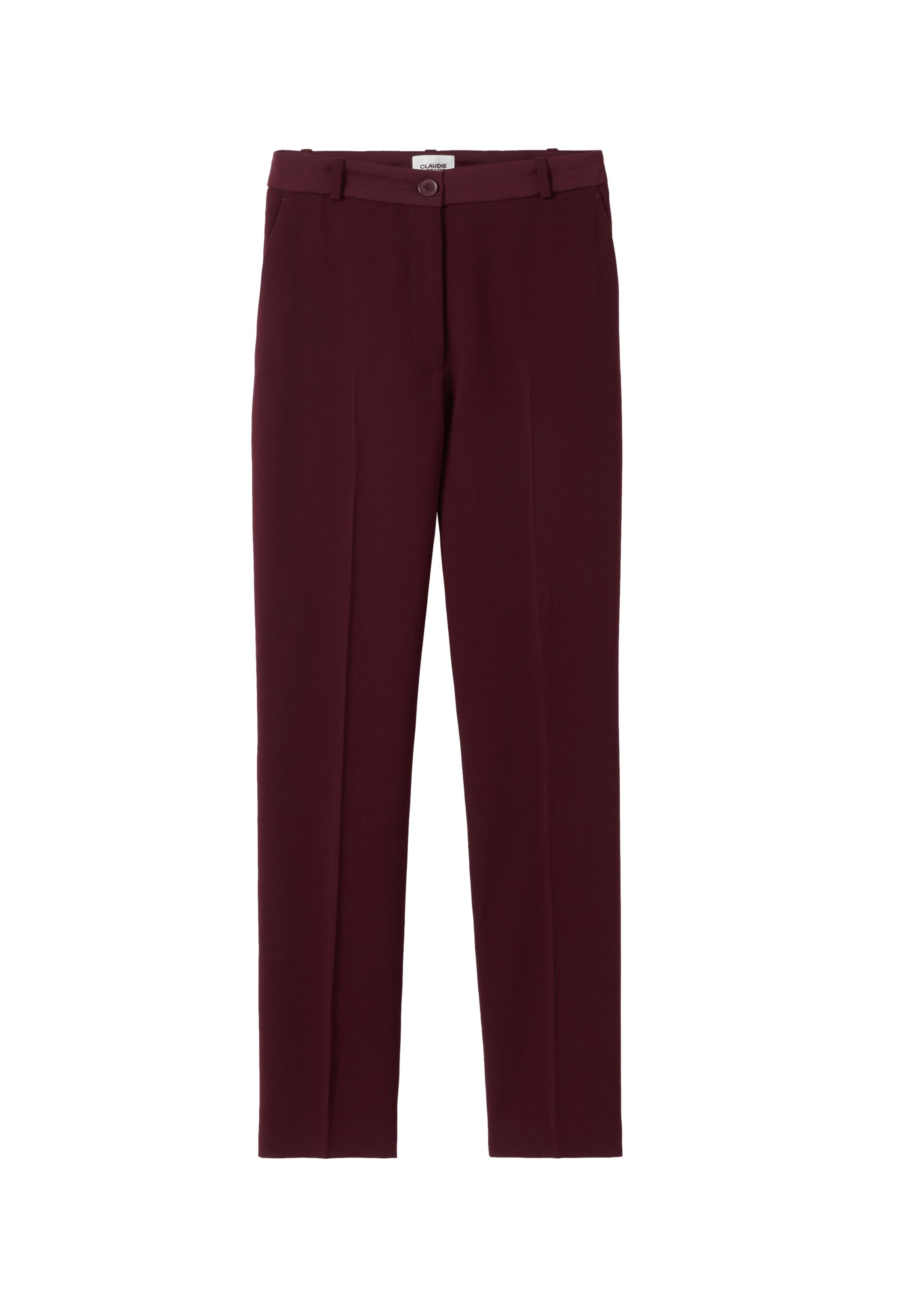 Pantalon droit à plis | Rouge